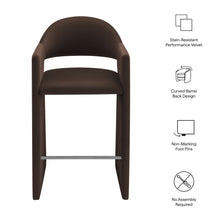 Load image into Gallery viewer, Talia 41 Inch Performance Velvet Bar Stool by Modway
