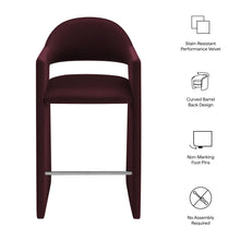 Load image into Gallery viewer, Talia 41 Inch Performance Velvet Bar Stool by Modway
