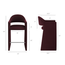 Load image into Gallery viewer, Talia 41 Inch Performance Velvet Bar Stool by Modway
