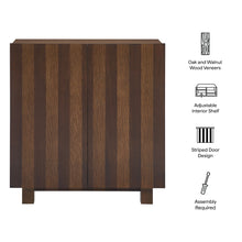 Load image into Gallery viewer, Kline 2-Door Striped Accent Cabinet by Modway
