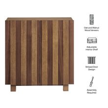 Load image into Gallery viewer, Kline 2-Door Striped Accent Cabinet by Modway
