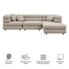 Load image into Gallery viewer, Jubilee 4-Piece Upholstered Modular Sofa Set by Modway
