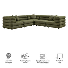 Load image into Gallery viewer, Jubilee 5-Piece Upholstered Modular L-Shaped Sofa Set by Modway

