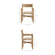 Load image into Gallery viewer, Alvia 6-Piece Oak Wood Dining Table and Seating Set by Modway
