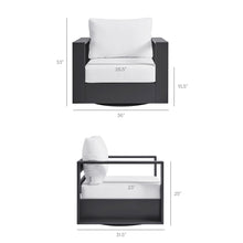 Load image into Gallery viewer, Tahoe Outdoor Patio Powder-Coated Aluminum Swivel Armchair by Modway

