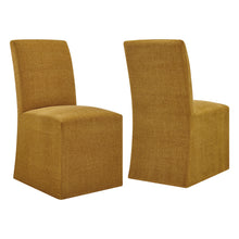 Load image into Gallery viewer, Aster Slub Weave Fabric Slipcovered Dining Chairs Set of 2 by Modway
