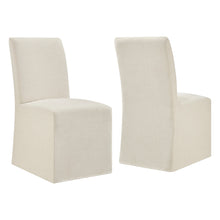 Load image into Gallery viewer, Aster Slub Weave Fabric Slipcovered Dining Chairs Set of 2 by Modway
