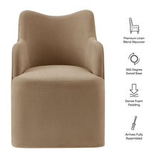 Load image into Gallery viewer, Cordelle Linen Blend Swivel Dining Chair by Modway
