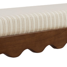 Load image into Gallery viewer, Mirette Scalloped Edge Striped Accent Bench by Modway
