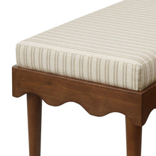 Load image into Gallery viewer, Mirette Scalloped Edge Striped Accent Bench by Modway
