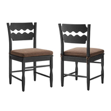 Load image into Gallery viewer, Jax Oak Wood Dining Chair With Wavy Razor Back and Cushion Set of 2 by Modway
