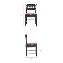 Load image into Gallery viewer, Jax Oak Wood Dining Chair With Wavy Razor Back and Cushion Set of 2 by Modway

