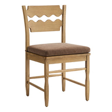Load image into Gallery viewer, Jax Oak Wood Dining Chair With Wavy Razor Back and Cushion Set of 2 by Modway
