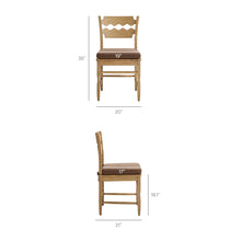 Load image into Gallery viewer, Jax Oak Wood Dining Chair With Wavy Razor Back and Cushion Set of 2 by Modway
