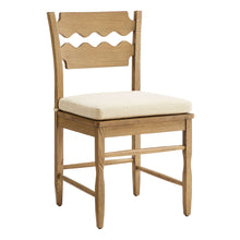 Load image into Gallery viewer, Jax Oak Wood Dining Chair With Wavy Razor Back and Cushion Set of 2 by Modway
