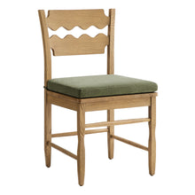 Load image into Gallery viewer, Jax Oak Wood Dining Chair With Wavy Razor Back and Cushion Set of 2 by Modway
