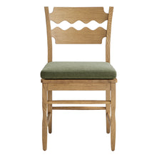 Load image into Gallery viewer, Jax Oak Wood Dining Chair With Wavy Razor Back and Cushion Set of 2 by Modway
