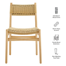 Load image into Gallery viewer, Wynn Rope and Wood Dining Side Chair by Modway
