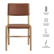 Load image into Gallery viewer, Dover Wood Vegan Leather Dining Side Chair by Modway
