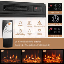 Load image into Gallery viewer, Fireplace Corner TV Stand with LED Lights and Smart APP Control for 50 Inches TV-Black
