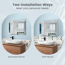 Load image into Gallery viewer, 36&quot; Bathroom Medicine Cabinet with 3 Mirrors
