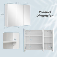 Load image into Gallery viewer, 36&quot; Bathroom Medicine Cabinet with 3 Mirrors
