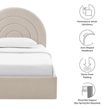 Load image into Gallery viewer, Solana Arched Performance Velvet Twin Platform Bed by Modway
