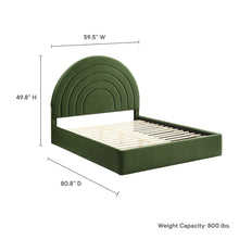 Load image into Gallery viewer, Solana Arched Performance Velvet Full Platform Bed by Modway
