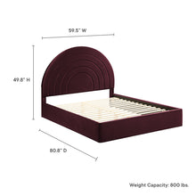 Load image into Gallery viewer, Solana Arched Performance Velvet Full Platform Bed by Modway
