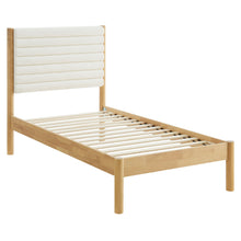 Load image into Gallery viewer, Olea Channel Tufted Boucle Solid Wood Twin Platform Bed by Modway
