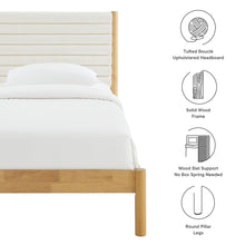 Load image into Gallery viewer, Olea Channel Tufted Boucle Solid Wood Twin Platform Bed by Modway
