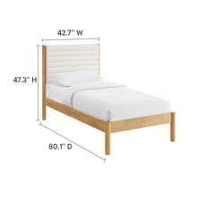 Load image into Gallery viewer, Olea Channel Tufted Boucle Solid Wood Twin Platform Bed by Modway
