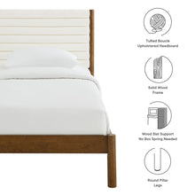 Load image into Gallery viewer, Olea Channel Tufted Boucle Solid Wood Twin Platform Bed by Modway
