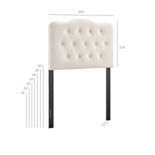 Load image into Gallery viewer, Annabel Stain-Resistant Performance Velvet Twin Headboard by Modway
