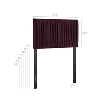 Load image into Gallery viewer, Eloise Stain-Resistant Performance Velvet Twin Headboard by Modway
