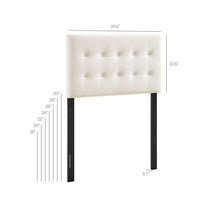Load image into Gallery viewer, Emily Stain-Resistant Performance Velvet Twin Size Headboard by Modway
