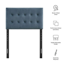 Load image into Gallery viewer, Emily Stain-Resistant Performance Velvet Twin Size Headboard by Modway
