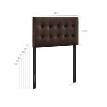 Load image into Gallery viewer, Emily Stain-Resistant Performance Velvet Twin Size Headboard by Modway
