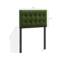 Load image into Gallery viewer, Emily Stain-Resistant Performance Velvet Twin Size Headboard by Modway
