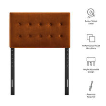 Load image into Gallery viewer, Emily Stain-Resistant Performance Velvet Twin Size Headboard by Modway
