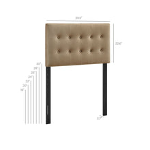 Load image into Gallery viewer, Emily Stain-Resistant Performance Velvet Twin Size Headboard by Modway
