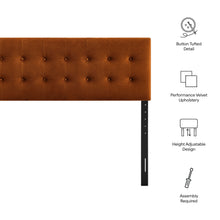 Load image into Gallery viewer, Emily Stain-Resistant Performance Velvet Queen Size Headboard by Modway
