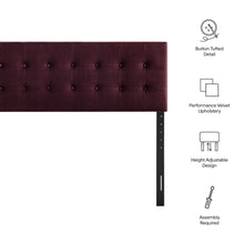 Load image into Gallery viewer, Emily Stain-Resistant Performance Velvet King Size Headboard by Modway
