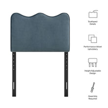 Load image into Gallery viewer, Athena Stain-Resistant Performance Velvet Twin Size Headboard by Modway
