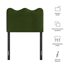 Load image into Gallery viewer, Athena Stain-Resistant Performance Velvet Twin Size Headboard by Modway
