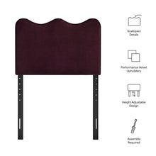 Load image into Gallery viewer, Athena Stain-Resistant Performance Velvet Twin Size Headboard by Modway
