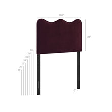 Load image into Gallery viewer, Athena Stain-Resistant Performance Velvet Twin Size Headboard by Modway
