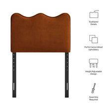 Load image into Gallery viewer, Athena Stain-Resistant Performance Velvet Twin Size Headboard by Modway
