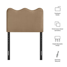 Load image into Gallery viewer, Athena Stain-Resistant Performance Velvet Twin Size Headboard by Modway
