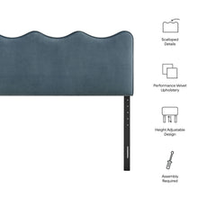 Load image into Gallery viewer, Athena Stain-Resistant Performance Velvet Full Size Headboard by Modway
